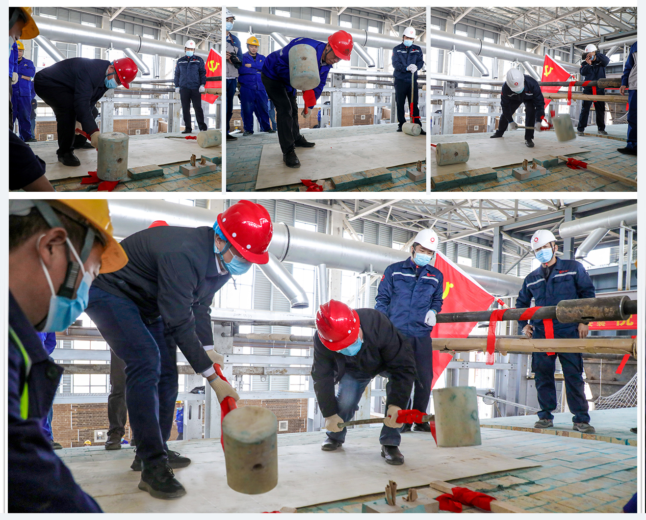 重要進(jìn)展！許昌安彩熔窯大碹順利合攏